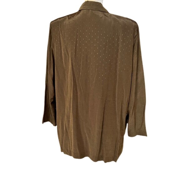 Vintage AKF New York Blazer Shoulder Pads & Pockets Size 16 1980s Classics Olive - Picture 2 of 7